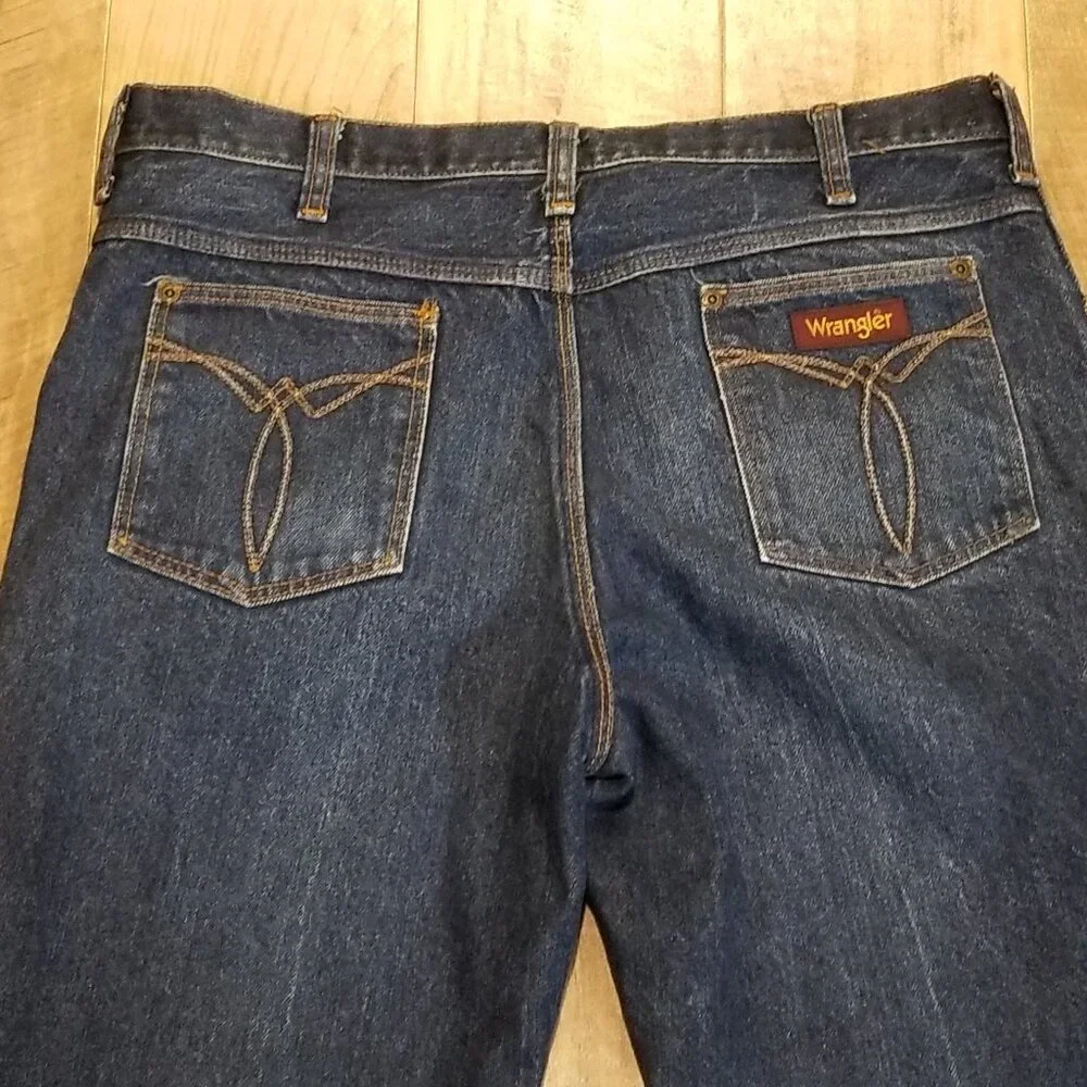 RARE Wrangler Cowboy Dress Jeans 36x30 Mens 80s Vintage
